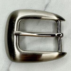 Vintage 1996 Silver Tone Simple Basic Belt Buckle